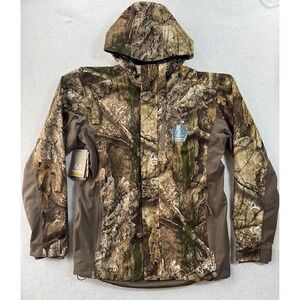New Realtree Waterproof Windproof Scent Control Hooded Jacket SML Hunting Camo